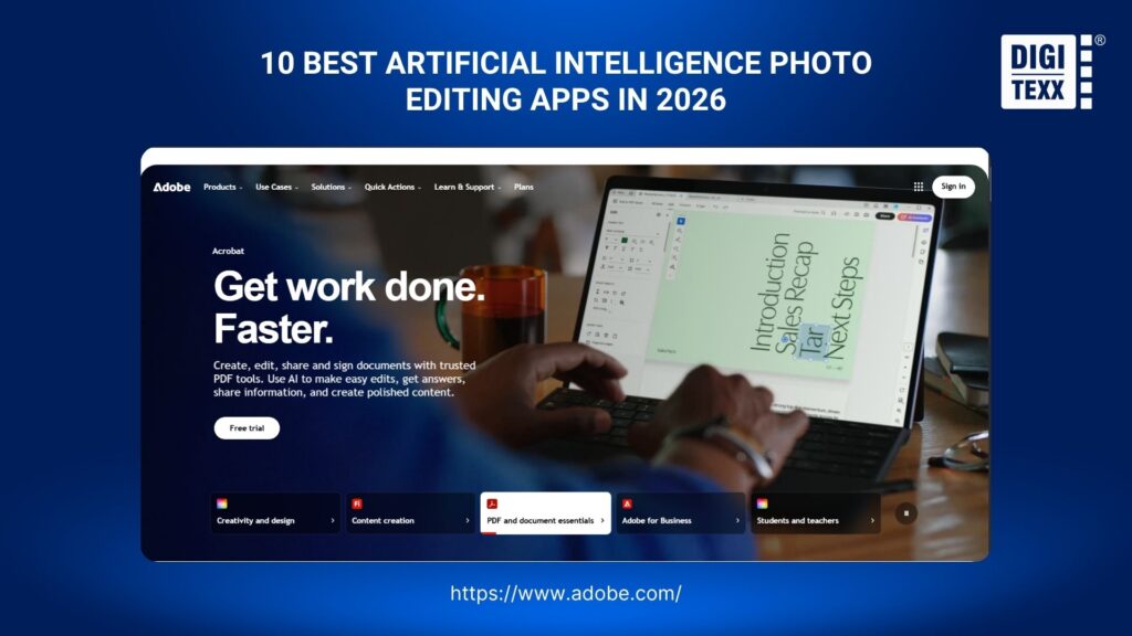 Adobe Photoshop interface for AI photo editing
