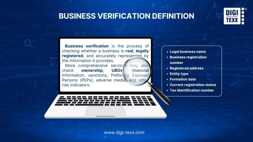 business verification definition