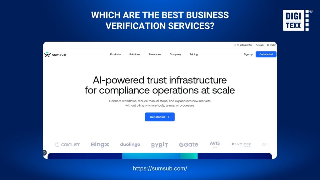 sumsub end-to-end business verification services