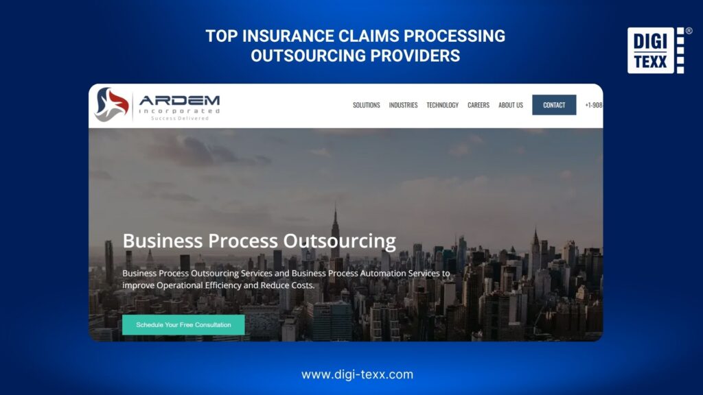 Best Insurance Claims Processing Outsourcing BPO In The US 2026 12 ARDEM is a top insurance claims processing outsourcing provider