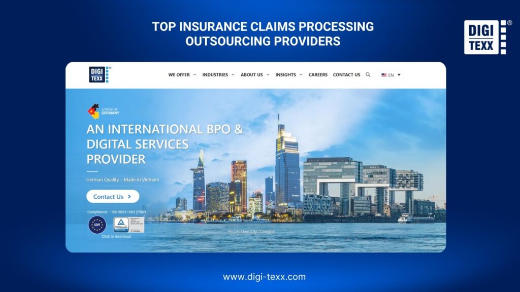 Best Insurance Claims Processing Outsourcing BPO In The US 2026 13 DIGI-TEXX is a top insurance claims processing outsourcing provider