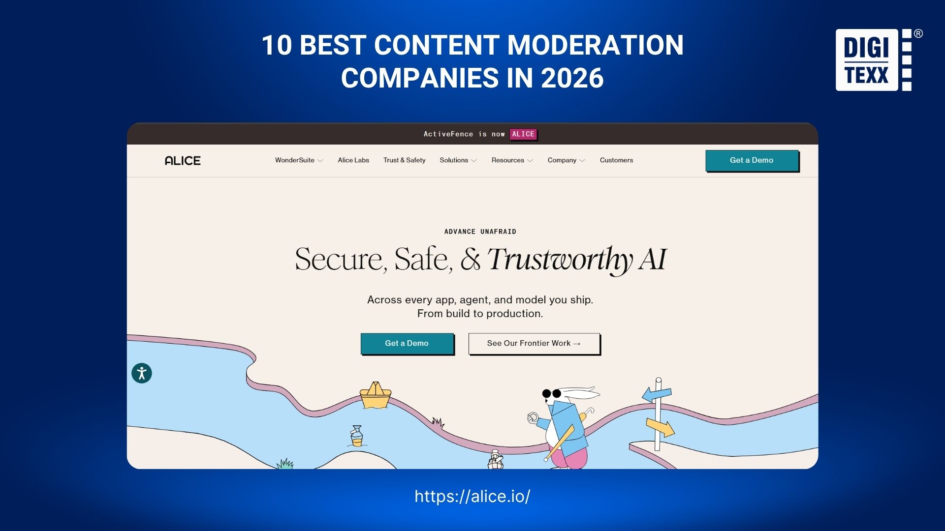 Alice AI content moderation company website