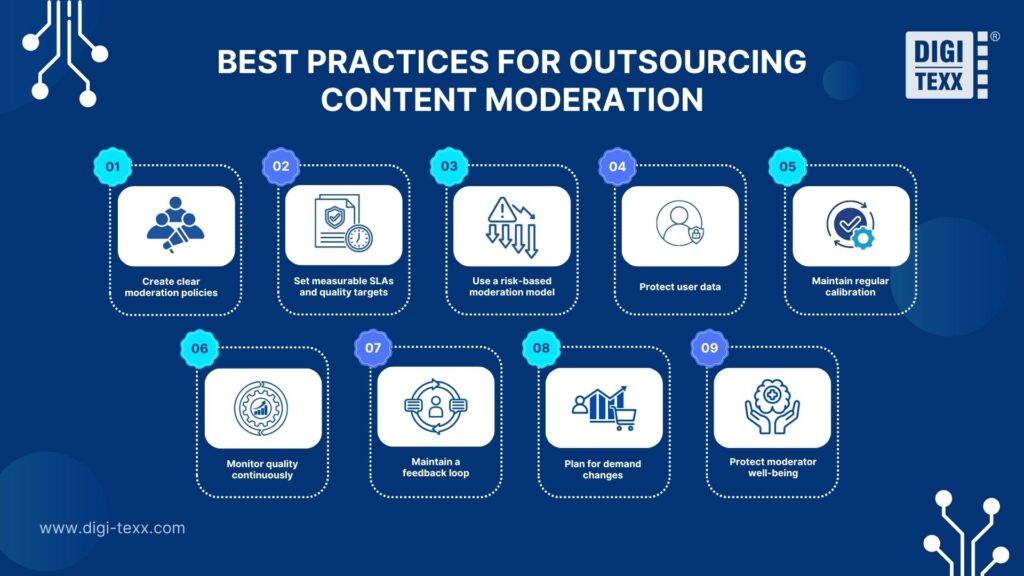 Best practices in content moderation outsourcing