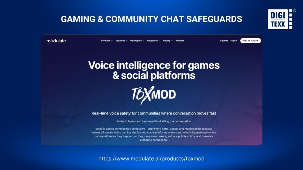 Modulate ToxMod real-time voice moderation platform