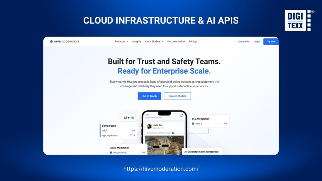 Hive Moderation platform as a content moderation tool