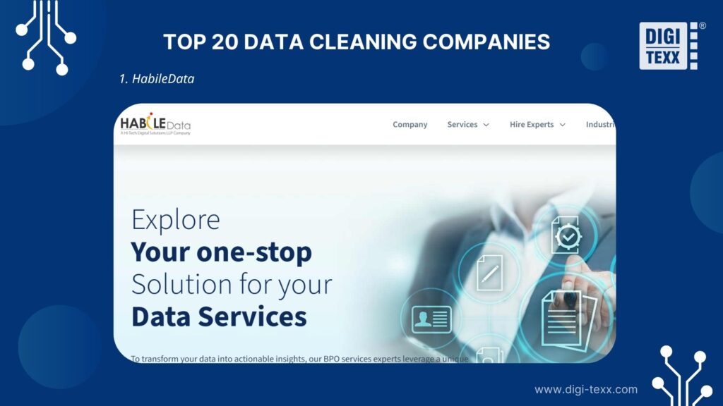 HabileData provides outsourced data cleansing