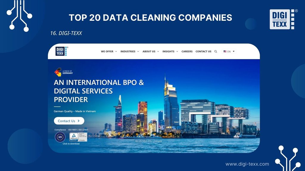 DIGI-TEXX specialists correcting duplicate records and standardizing business data