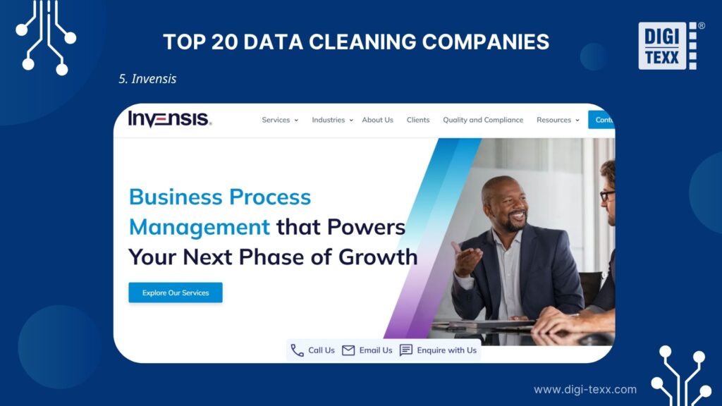 Invensis outsourced business operations and data processing support
