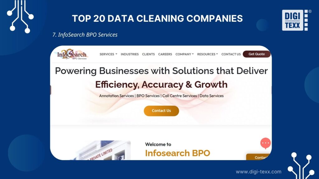 InfoSearch BPO Services data extraction and verification solutions