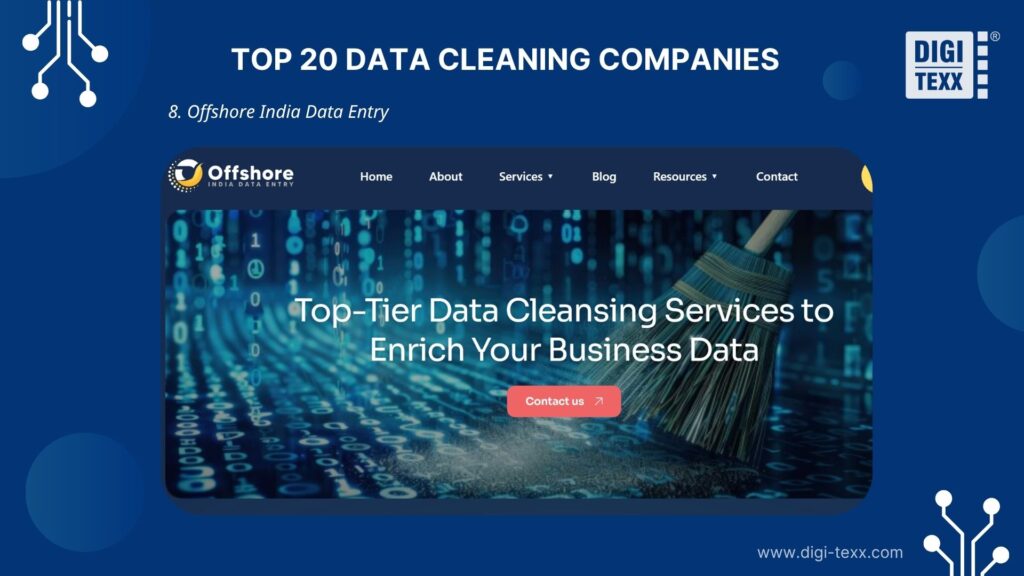 Offshore India Data Entry specialists cleaning and enriching business databases
