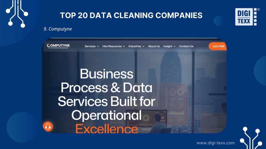 Computyne CRM database cleansing and data quality management services