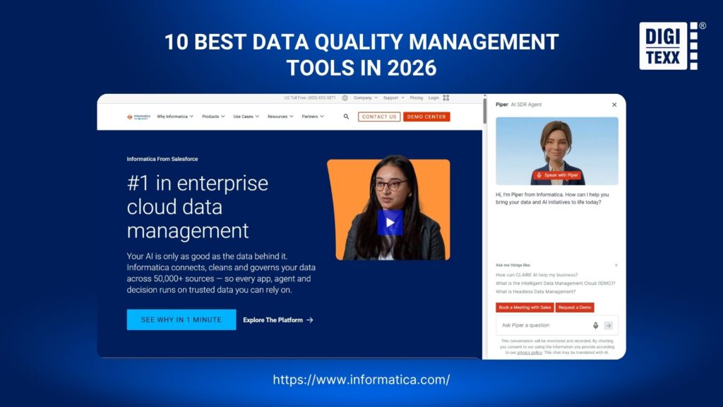 Informatica enterprise data quality management services
