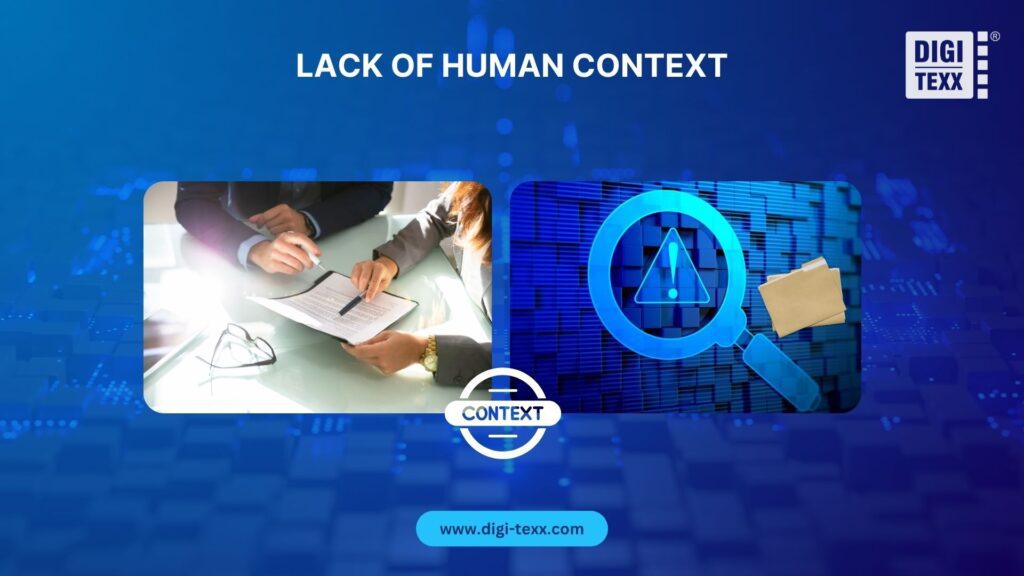 OCR cannot fully understand the meaning or context behind the information