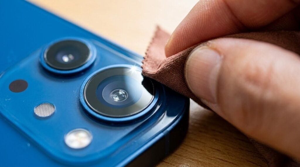 clean your phone camera lens before shooting