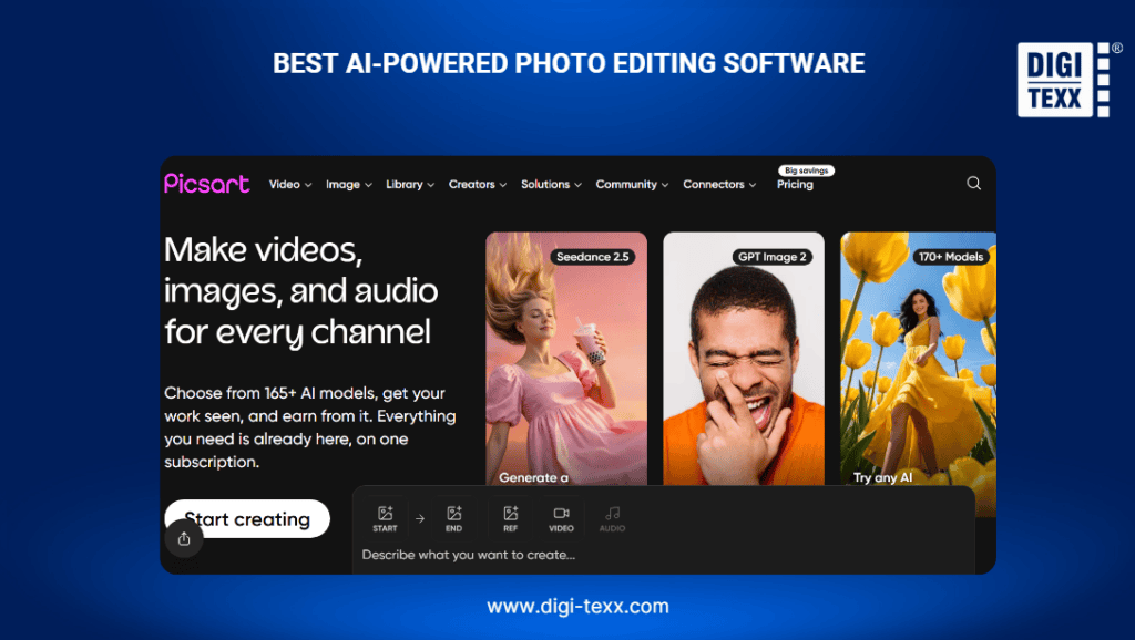 Picsart AI photo editing for creative content