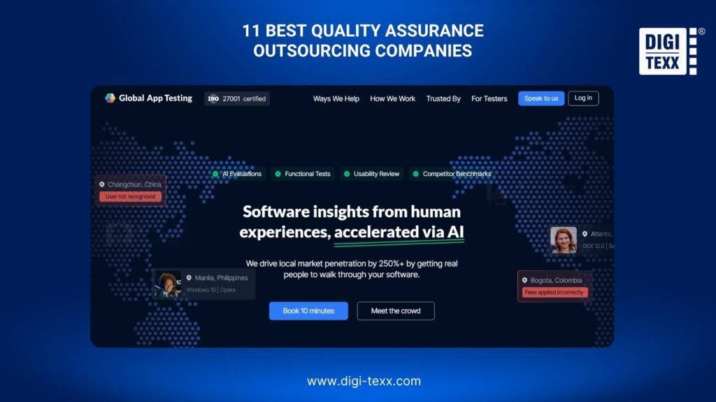Global App Testing is a quality assurance outsourcing