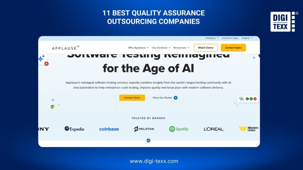Applause is a quality assurance outsourcing
