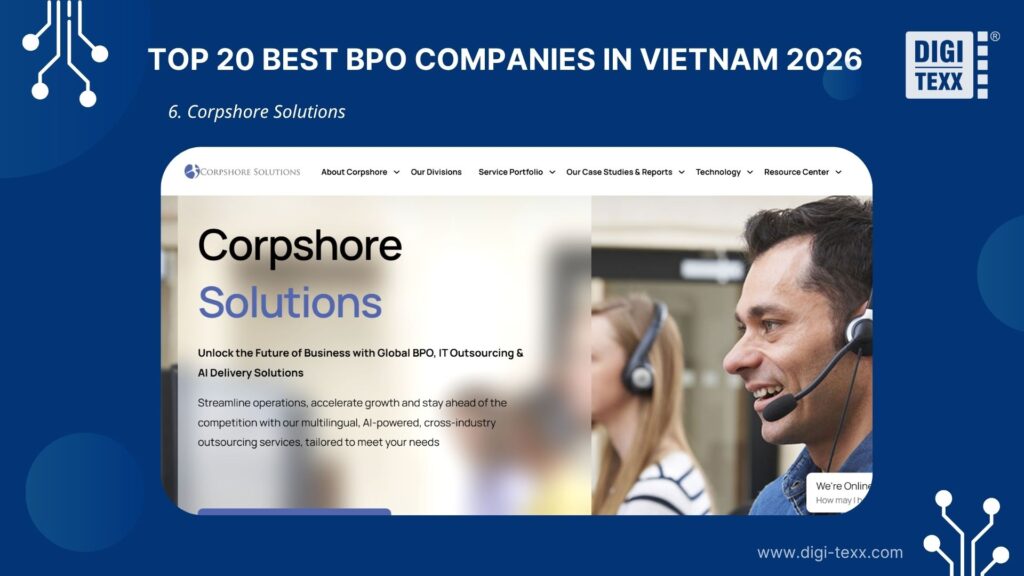 Corpshore Solution is a BPO company in Vietnam