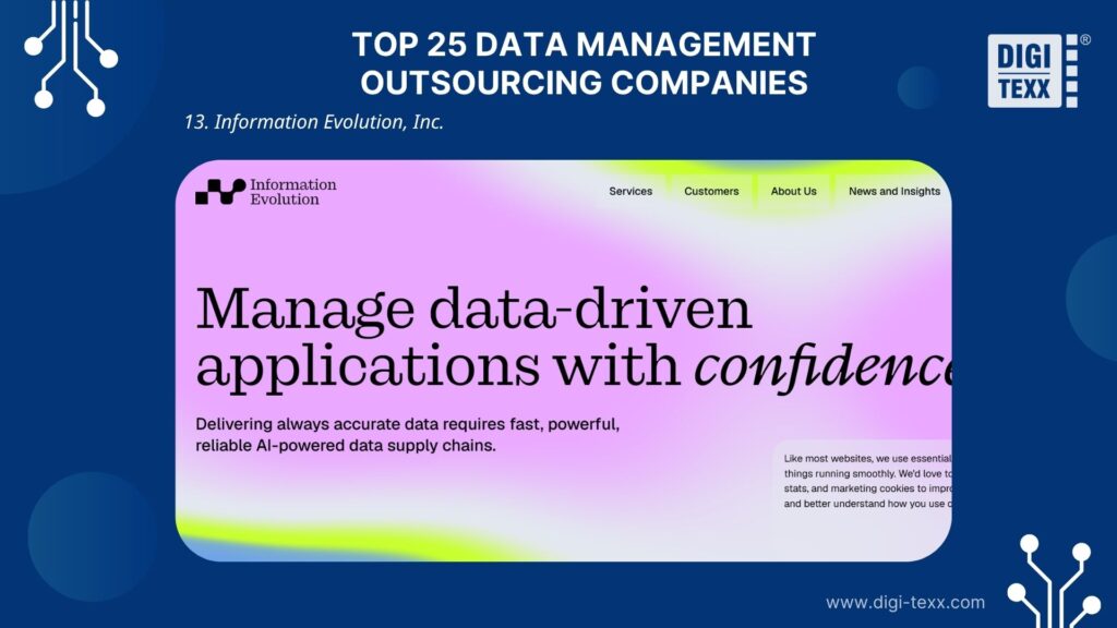  Information Evolution is a data management outsourcing company
