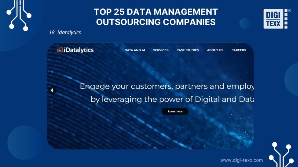  Idatalytics is a data management outsourcing company